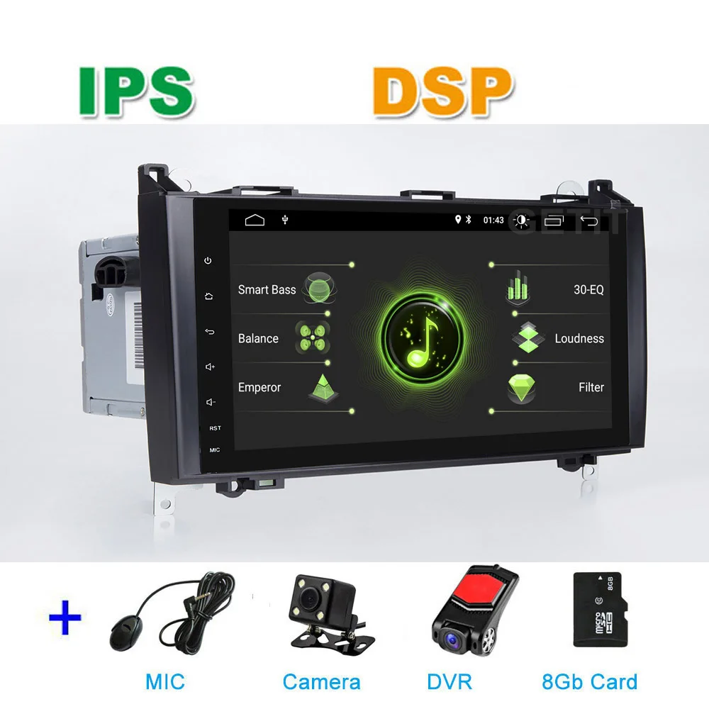 DSP-MIC-CAM-DVR-SD DSP Android 10 Автомагнитола Стерео gps головное устройство для Mercedes Benz B200 W169 W245 Viano Vito W639 Sprinter W906 - Цвет: DSP-MIC-CAM-DVR-SD