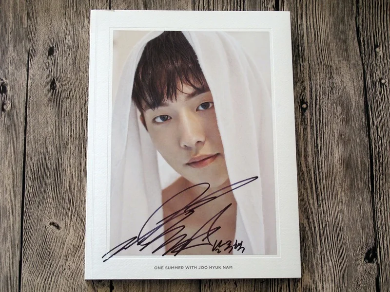 Nam Joo Hyuk 2015 с автографом подписано ручкой официальная фотобумага сценический