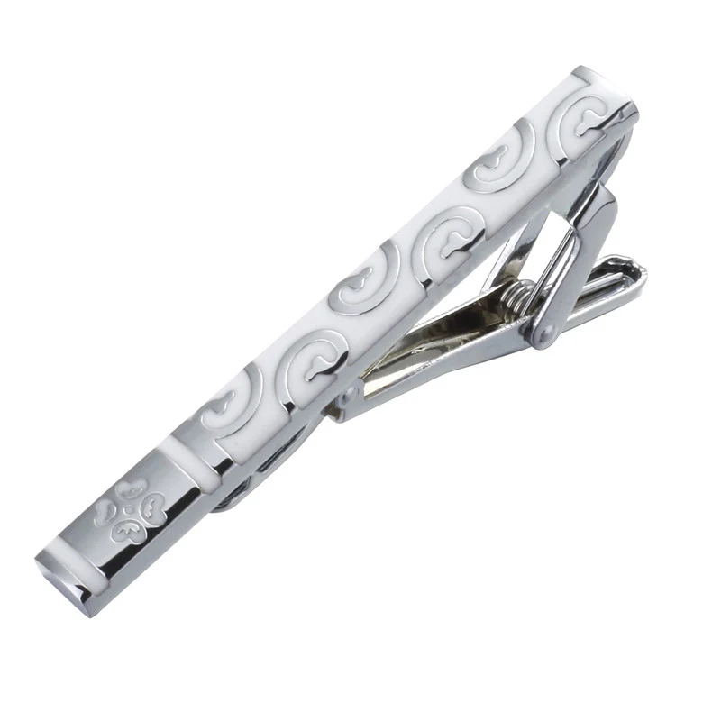 New high quality men's business suit, white pattern tie clip, fashionable bridegroom wedding dress accessories