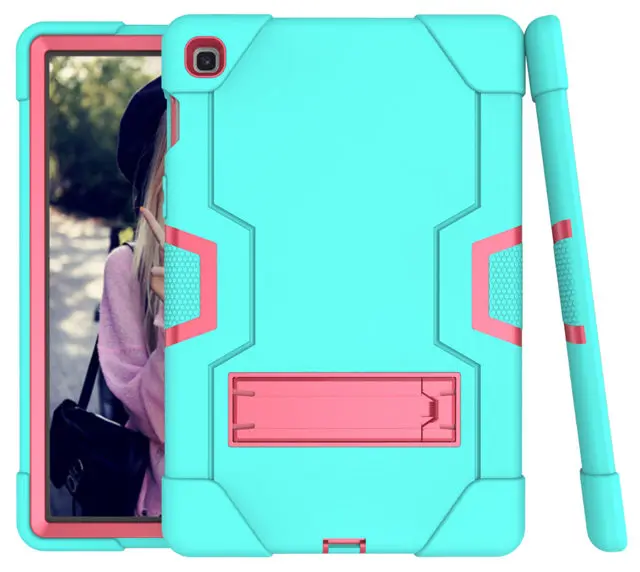 mint green iBuyiWin Heavy Duty Safe Silicon Case for Samsung Galaxy Tab S5e SM-T720 SM-T725 10.5" Tablet Funda Capa Cover for Kids+Gifts - Цвет: mint green