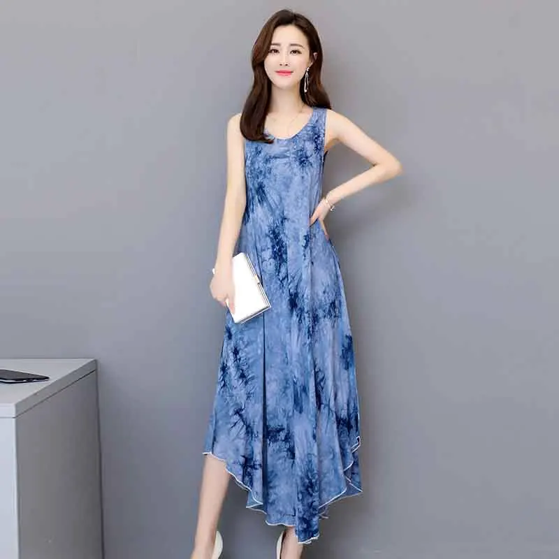 color 21 Новинка размера плюс, женское летнее платье, vestidos стильная женская одежда, свободная Женская одежда, повседневные летние платья для вечеринок - Цвет: color 21