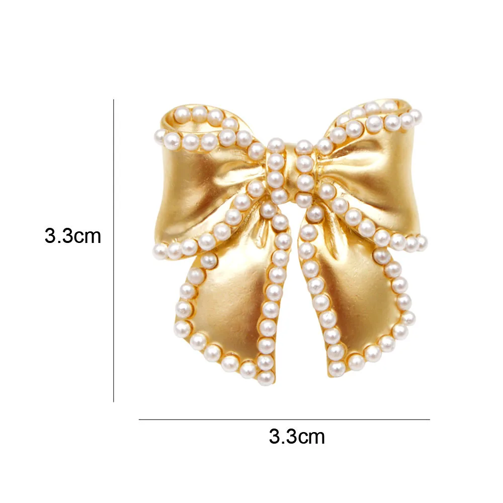 Женские броши бант CINDY XIANG летние матовые золотистые Броши с маленькими заколками