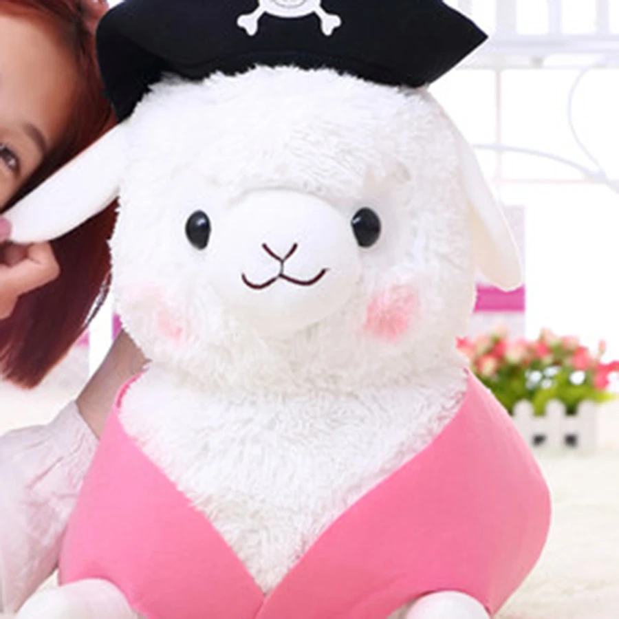 Розовый Kawaii Альпака плюшевые мягкие Игрушечные лошадки для Обувь девочек