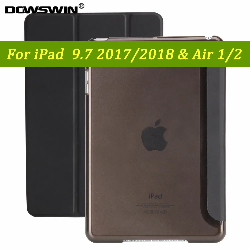 Черный Чехол для iPad 9,7 Чехол для iPad Air 2 Smart Cover для iPad 6-го поколения чехол 9,7 дюймов Air 1 чехол - Цвет: Черный