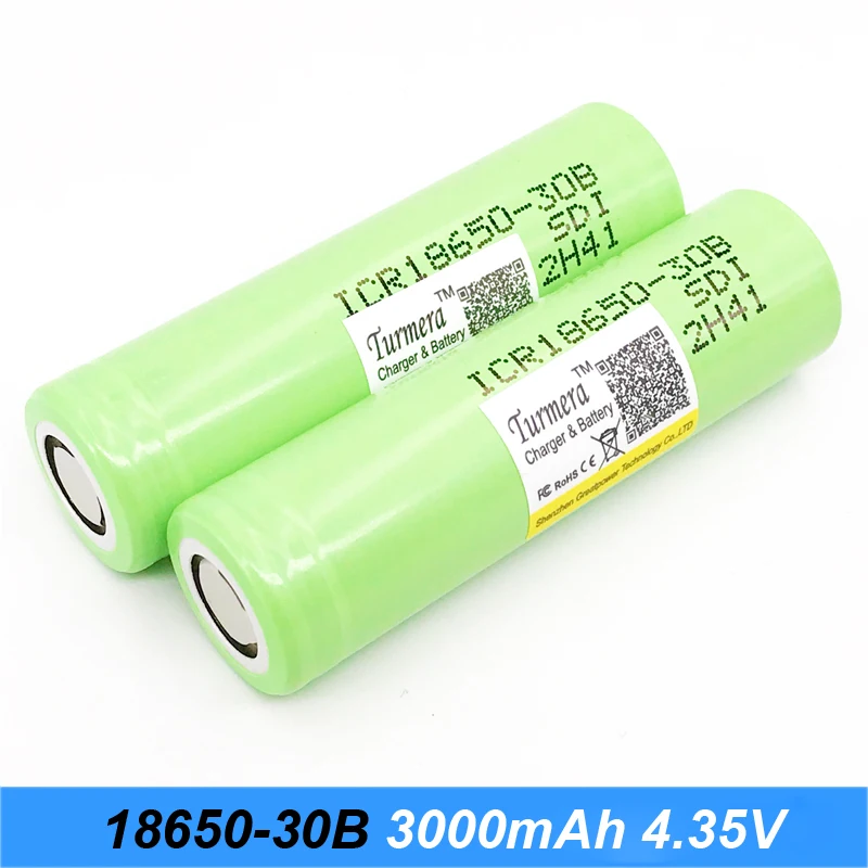 Фонарик 18650 батарея icr18650 30b 3000mah 3,7 V литий-ионный аккумулятор для зарядного устройства 18650 Turmera j10