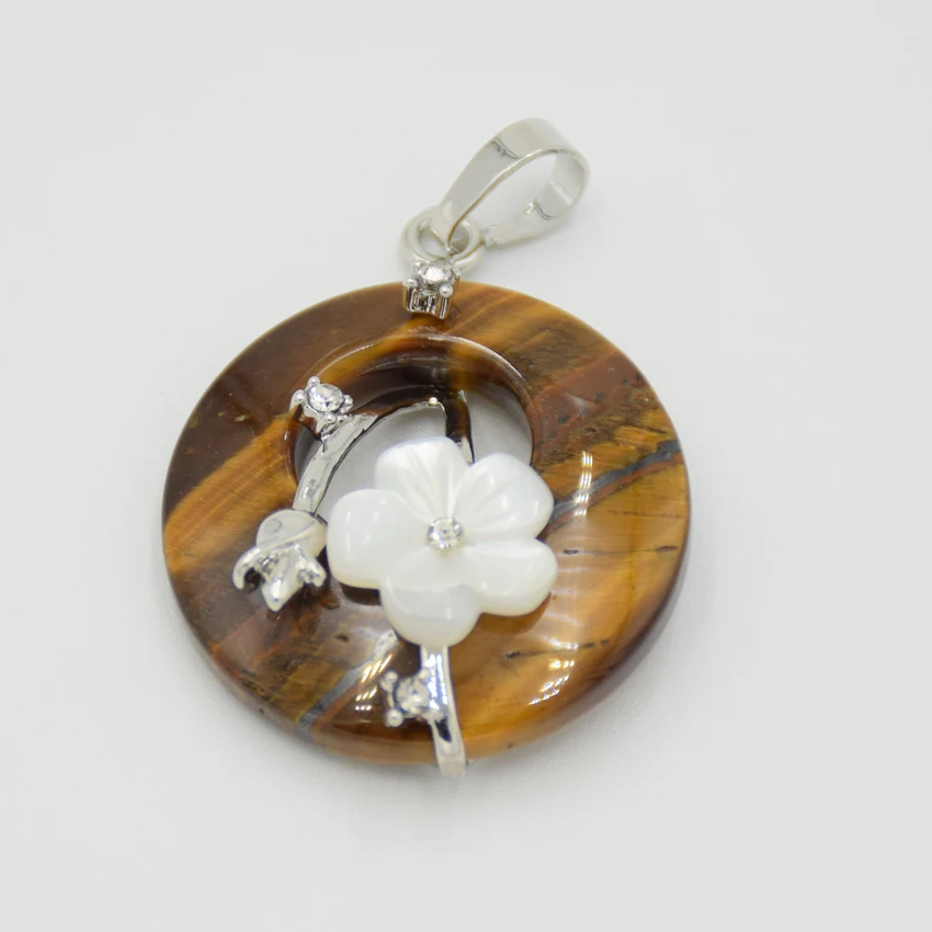 Круглые серьги с натуральный Howlite Синий Песок Розовый кристаллический камень