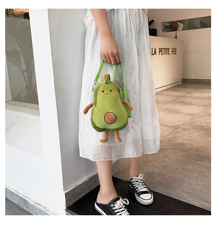 33cm Avocado Plush Toy Mulit Style Shoulder Bag Cartoon Fruits Soft Comfortable Doll Toys For Girls Boys