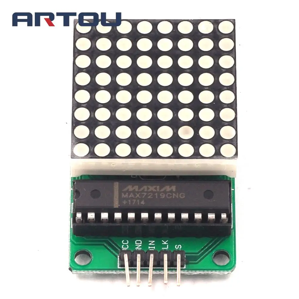 Модуль управления MAX7219 для Arduino 5 В интерфейсный модуль 8x8 выходной ток общий катод