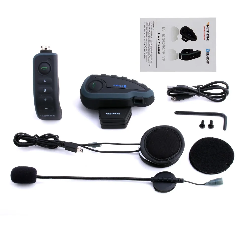 Bluetooth гарнитура для мотоциклетного руля 5 водителей|helmet bluetooth headset|v8 btbt intercom |
