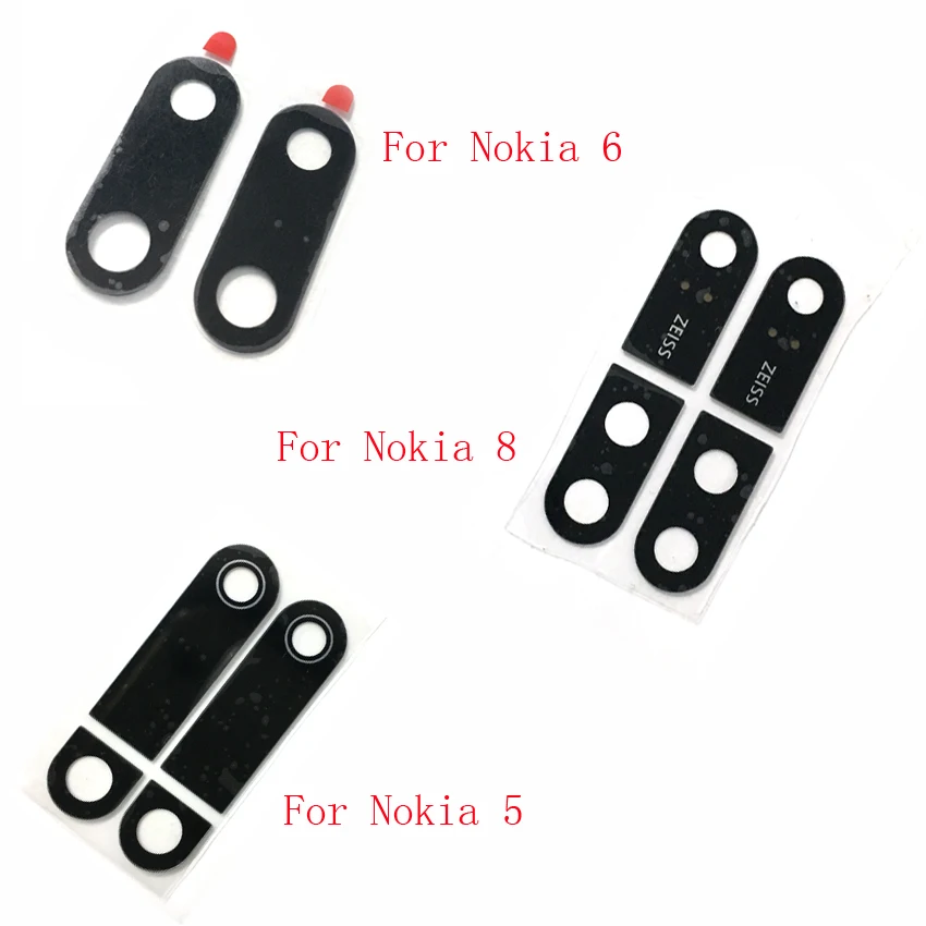 Стеклянная задняя камера для Nokia 5 6 8 2 шт. чехол задней камеры сменные детали с