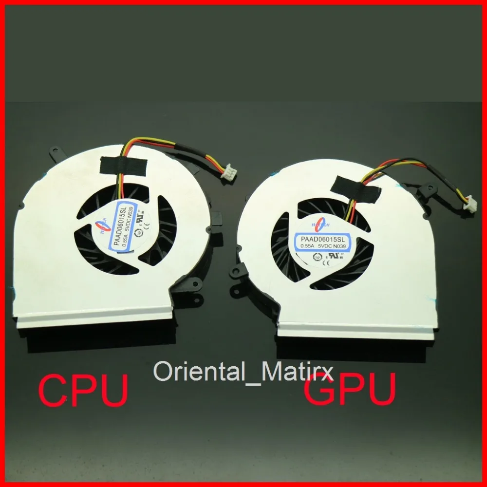 Бесплатная доставка Новый 3-контактный вентилятор PAAD06015SL DC5V 0.55A для MSI GE62 GE72 PE60 PE70