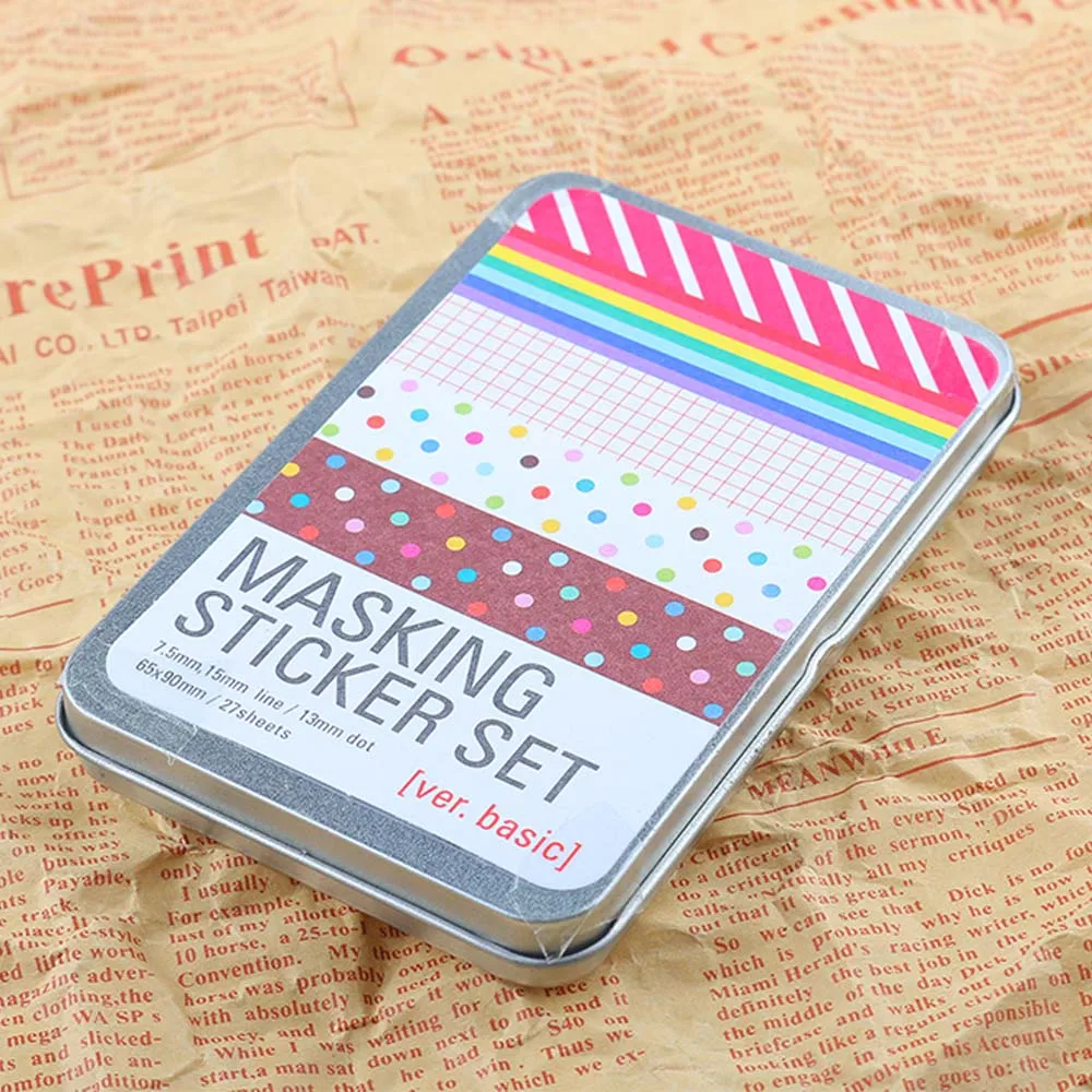 27 шт./кор. красивые Kawaii DIY маленькая жестяная маркер стикер декоративные планировщик Этикетка из блакнота для школы канцелярские принадлежности