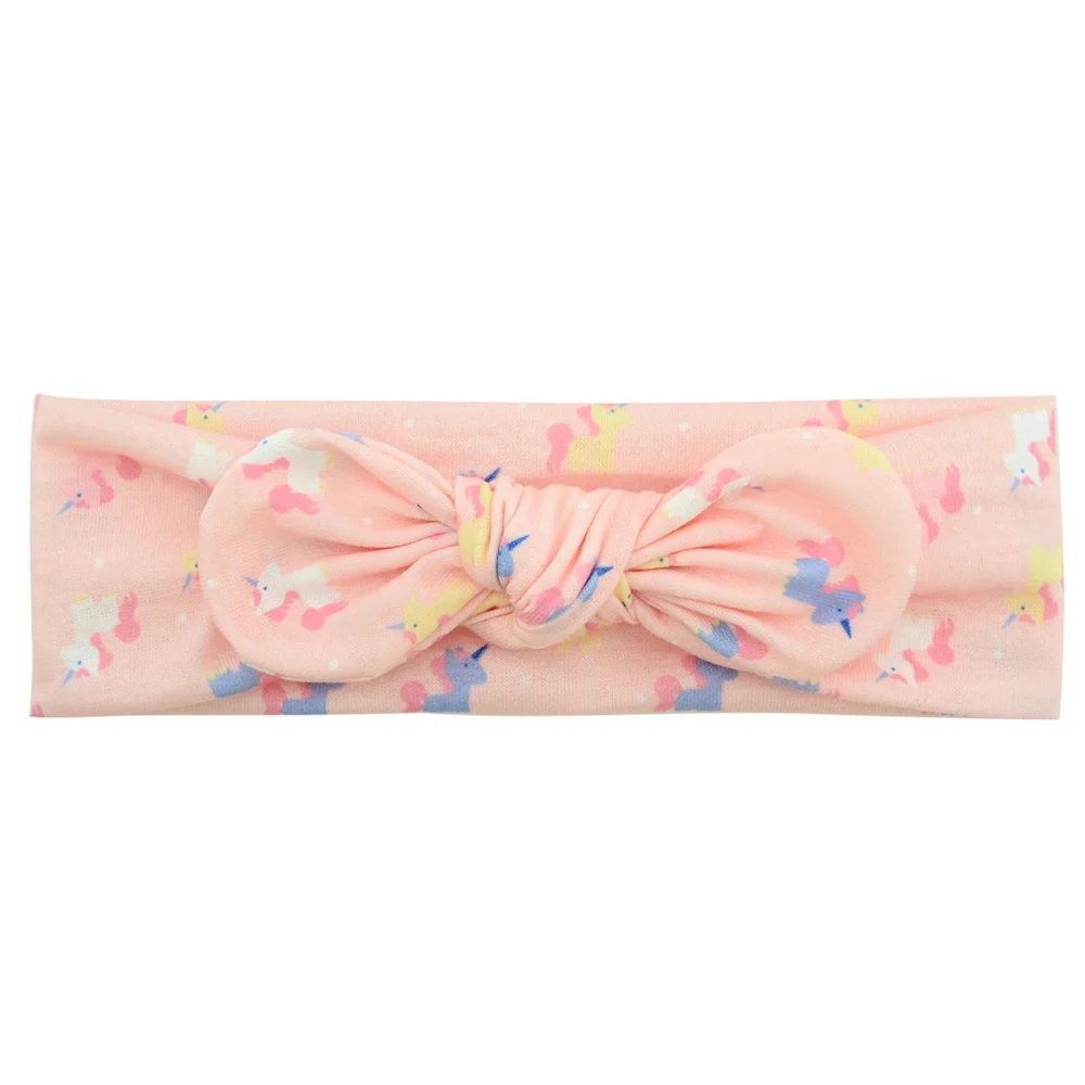 1 pieces Kids Hair Bands Unicorn Flamingo Mermaid Fish Scale Headband Elastic Bow Headwear Accessories Gifts 904 | Детская одежда и