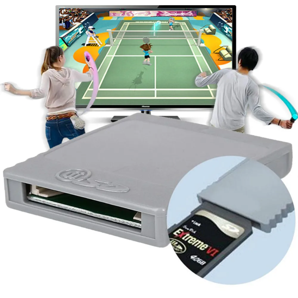 Флэш-память SD адаптер конвертера карт для игровой консоли nintendo wii/геймкуб