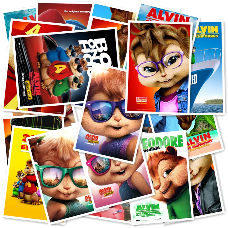 Стикеры из ПВХ серии A1 7 # Alvin и Chipmunks 20 шт. домашний декор стильные настенные