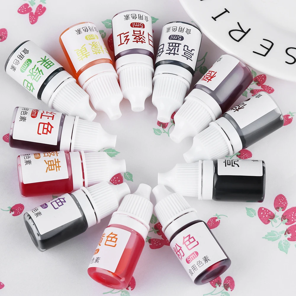 Съедобный пигмент для крема макарун 5 мл пищевые ингредиенты покраски торта