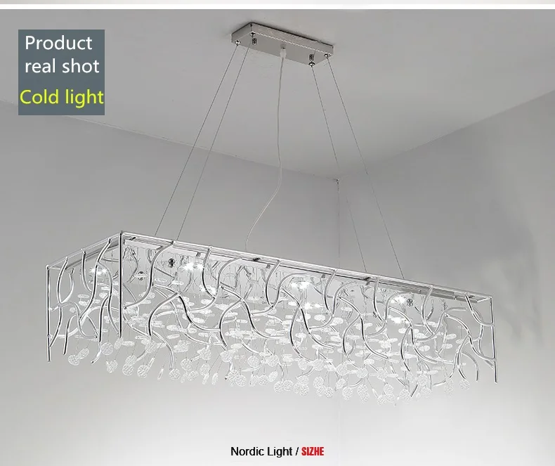 Современный ресторан LED люстра висит огни Nordic стекла deco освещения гостиная светильники столовая подвесные светильники