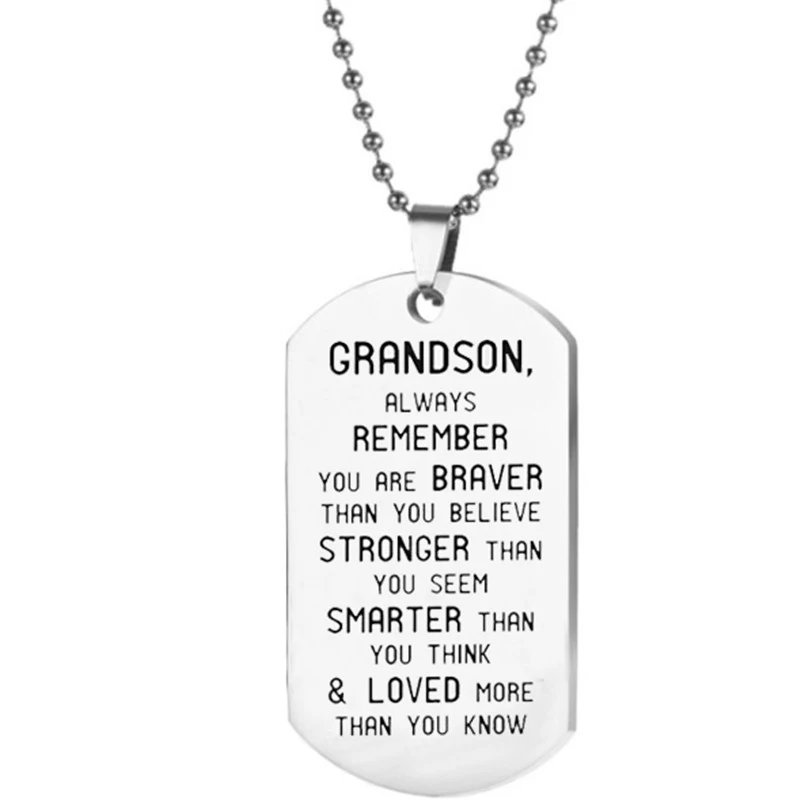 Длинное ожерелье с подвеской из нержавеющей стали любимый больше чем вы знаете