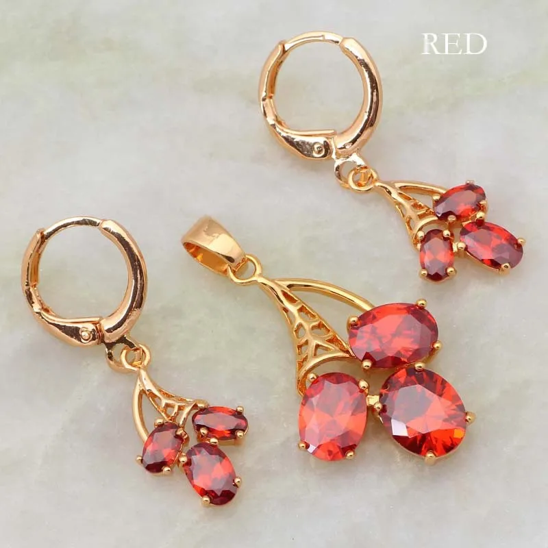 Индивидуальный дизайн Для женщин комплект ювелирных изделий различных цветов с