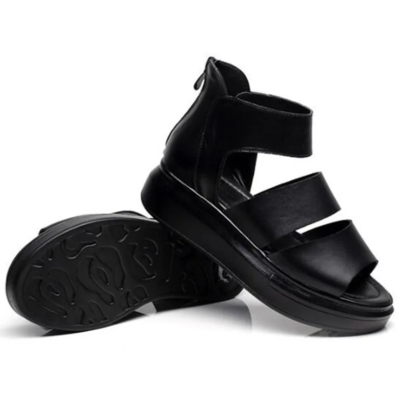 ZXRYXGS/брендовые босоножки обувь из натуральной кожи женские на платформе и