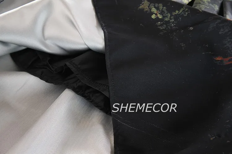 SHEMECOR, осенняя новинка, Женская Хепберн, Ретро стиль, для влюбленных, масляная живопись, цветочный принт, высокая талия, плиссированная юбка миди, Saia Feminine