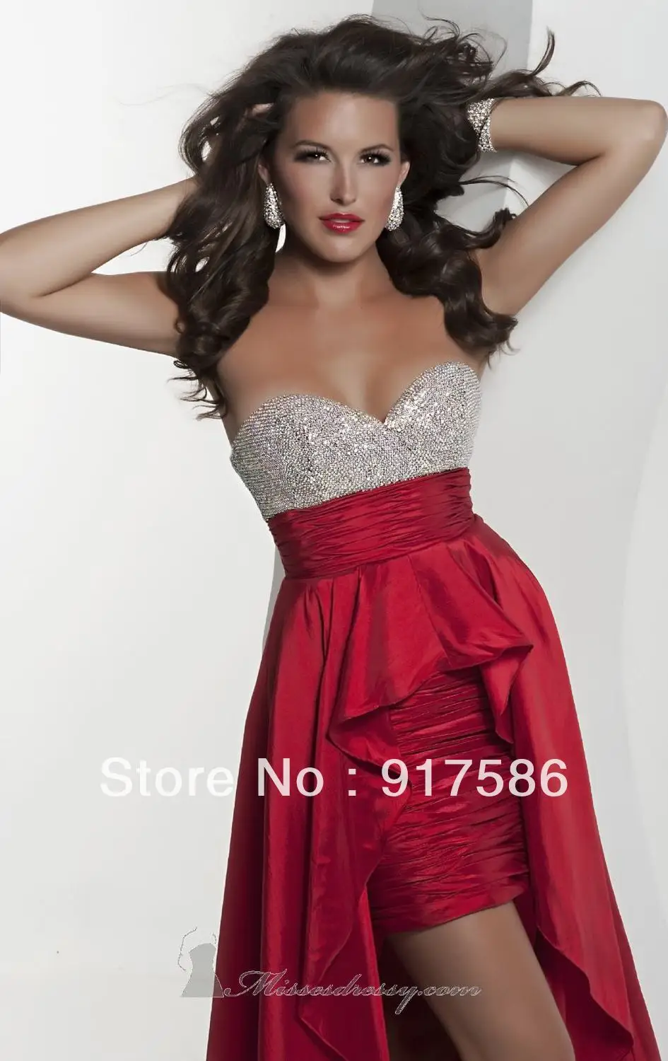 New hot sell fashion sexy sheath crystal satin prom dress | Свадьбы и торжества