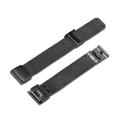 Черный Умные аксессуары Ktab для часов Garmin Fenix 5, Миланская пряжка, стальные полосы для Garmin Fenix 5X Fenix 3 HR Fenix 5 Plus - Цвет: Черный