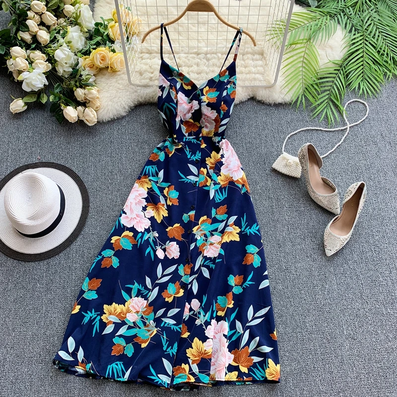 Женское платье ALPHALMODA Пляжное Платье до середины икры с треугольным вырезом