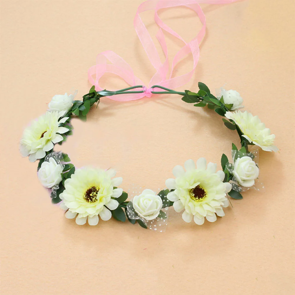 1 шт. Модный богемный цветочный венок ободок искусственный цветок головной убор