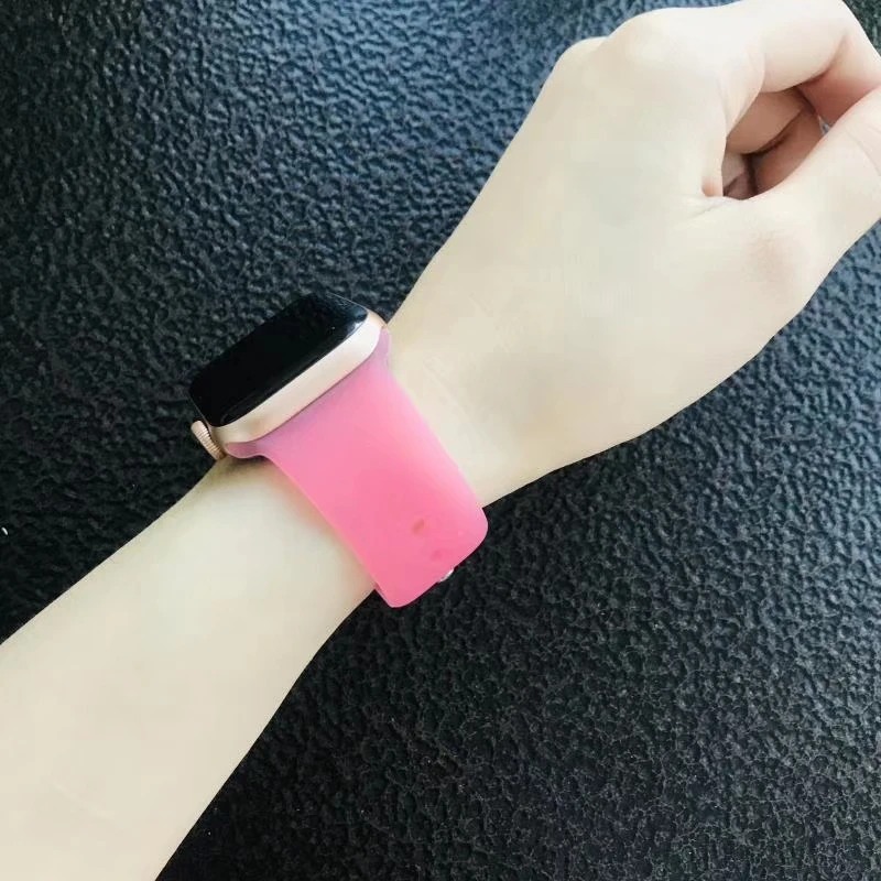 38 мм 40 42 44 прозрачный спортивный ремешок ярких цветов для Apple Watch Band iWatch серии 1 2 3 4
