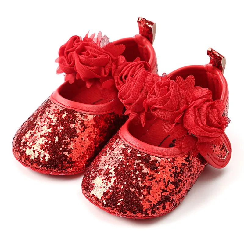 Детская летняя обувь с блестками для маленьких девочек мягкая подошва