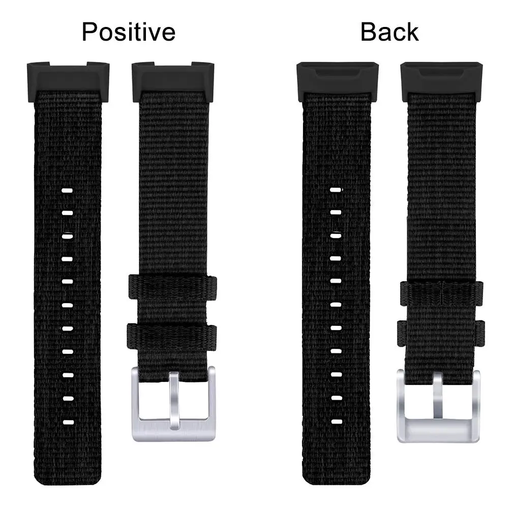 Цветной ремешок для Fitbit Charge 3, умный Браслет, сменный ремешок для часов, холщовая нейлоновая мягкая удобная Пряжка из нержавеющей стали