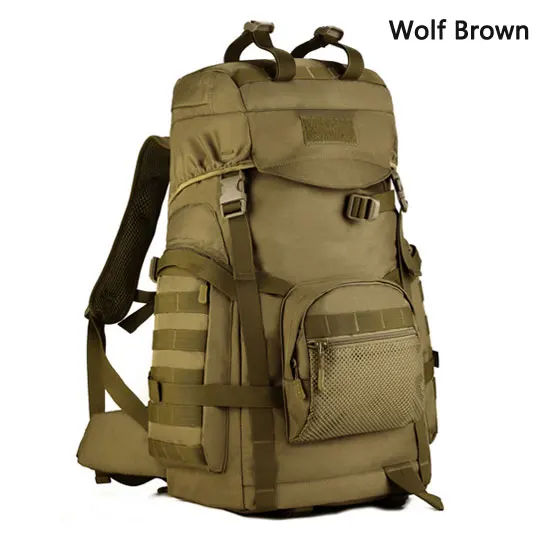 Wolf Brown Тактический Военный Рюкзак Molle камуфляж путешествия Спорт на открытом воздухе Ультра-легкая сверхмощная сумка Кемпинг Туризм прямая - Цвет: Wolf Brown
