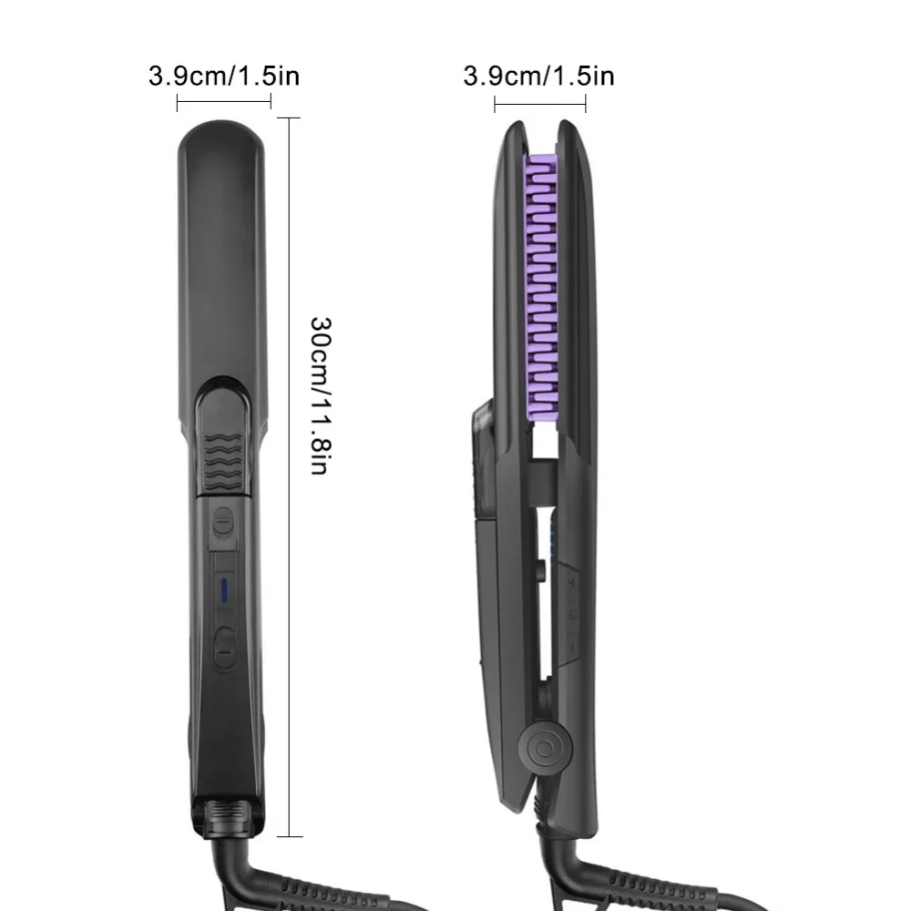 Portable Electric Styling Hair Straightener Brush Negative Ion Spray Hairdressing Comb Anti-static Massage Steam Straighten | Красота и