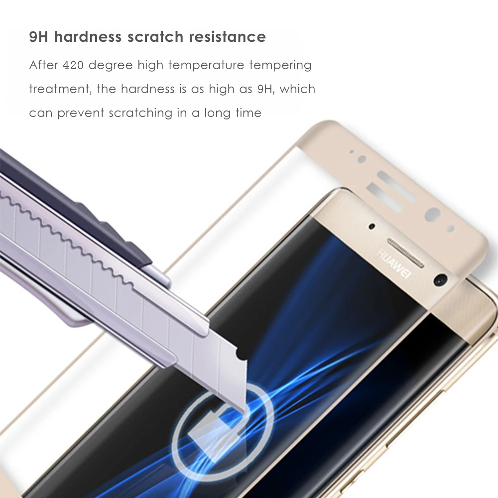 (Q) 3D полное покрытие закаленное стекло для Huawei Mate 9 pro защита экрана HD ультра
