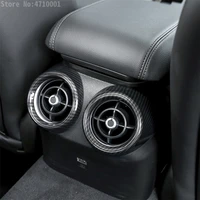 car armrest rear row air conditioning vent cover frame trim carbon fiber abs for alfa romeo giulia 2017 20 interior accessories