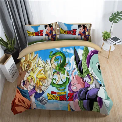 keyiy09 3D dragon ball постельных принадлежностей король королева полный один размер пододеяльник набор - Цвет: keyiy09