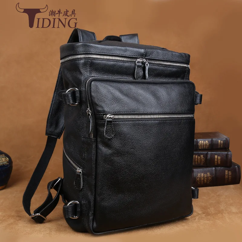 Мужской рюкзак новинка 2017 высокое качество натуральная кожа модная мужская