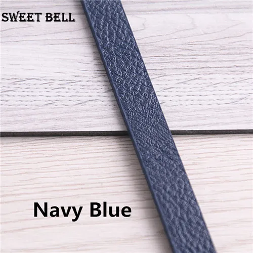 Navy Blue 3 корня 1,2 метра x 10 мм плоский шнур из искусственной кожи и веревка для изготовления ювелирных изделий своими руками аксессуары для изготовления модных ювелирных изделий материал для браслета - Цвет: Navy Blue