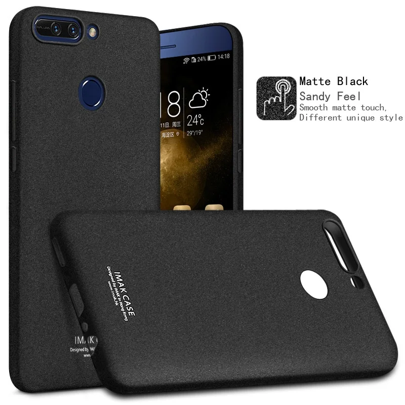 IMAK for Huawei Honor8 Pro TPU Cases with Anti-explosion Screen Film Honor 8 / V9 - Metal Black |