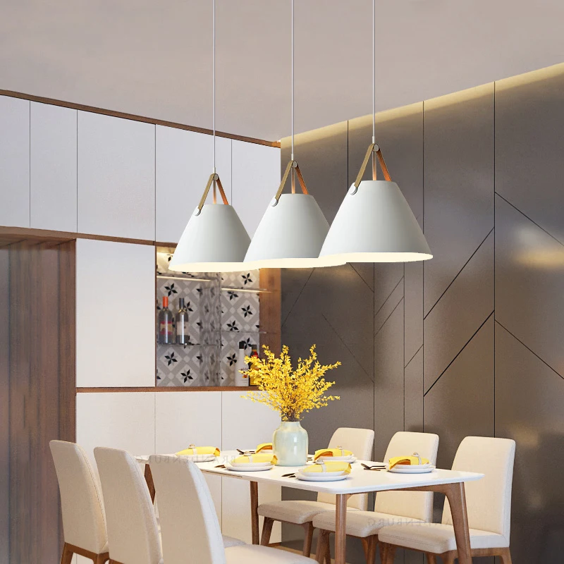 Скандинавский кулон &quotпояс&quot светильник алюминиевый подвесной светодиодный