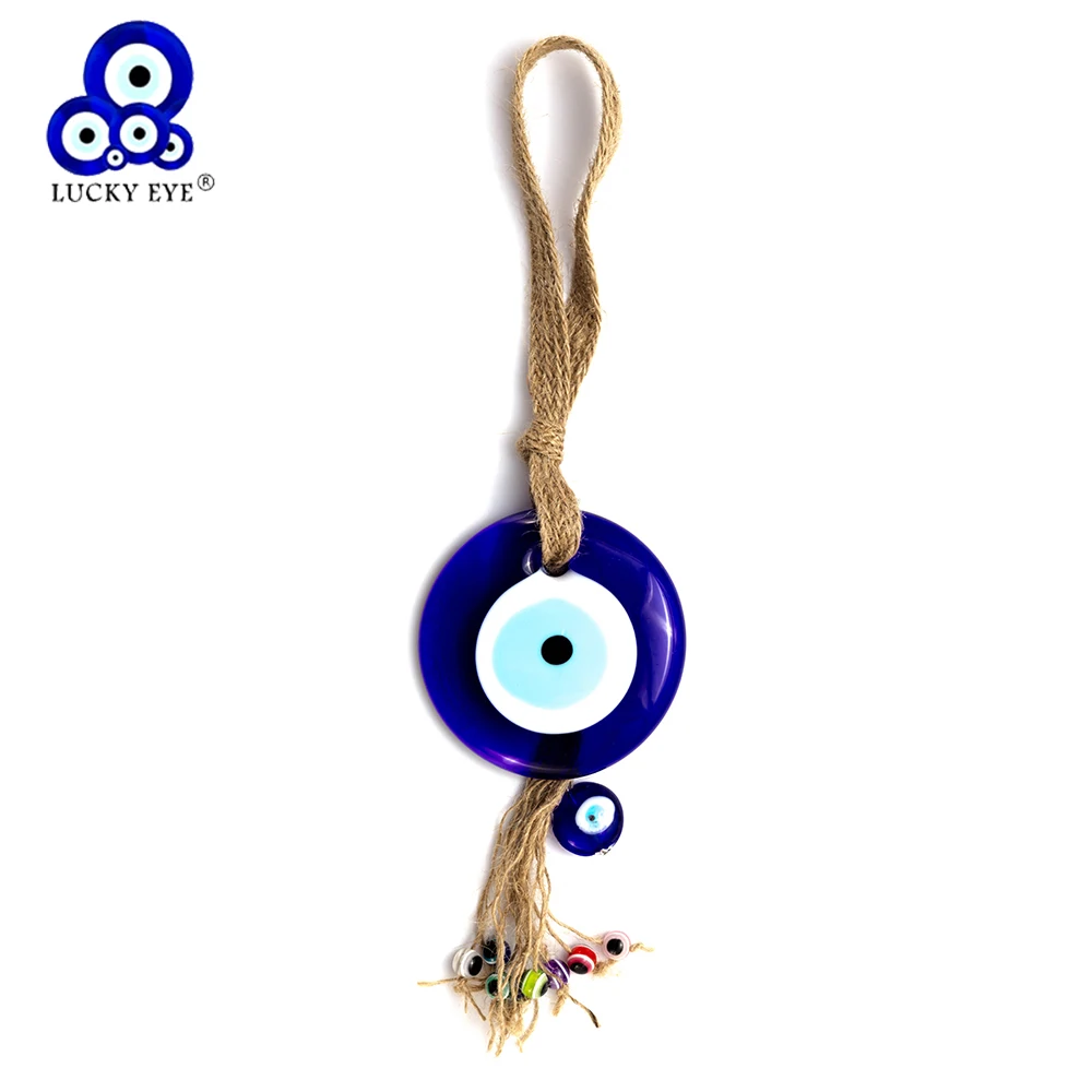 Lucky Eye стеклянный злой брелок для ключей в форме глаза тесьма на стену красочные бусины брелок ювелирные изделия изготовление ручной работы EY5352