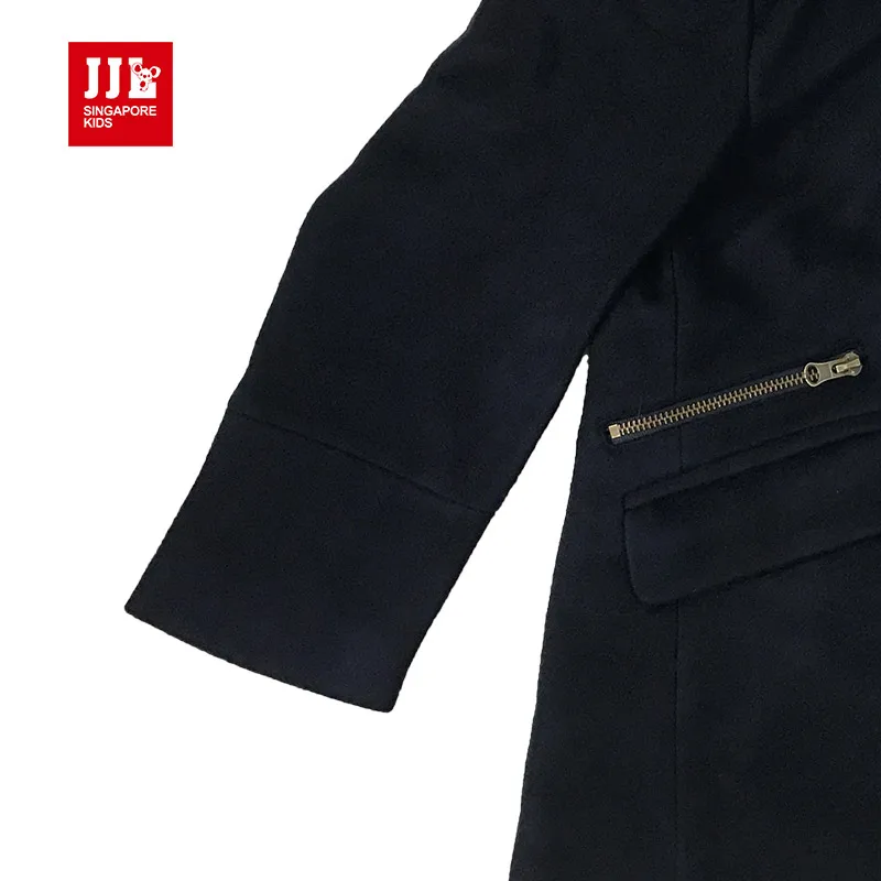 Для мальчиков шерстяное пальто для верхняя одежда Детское теплая розничная