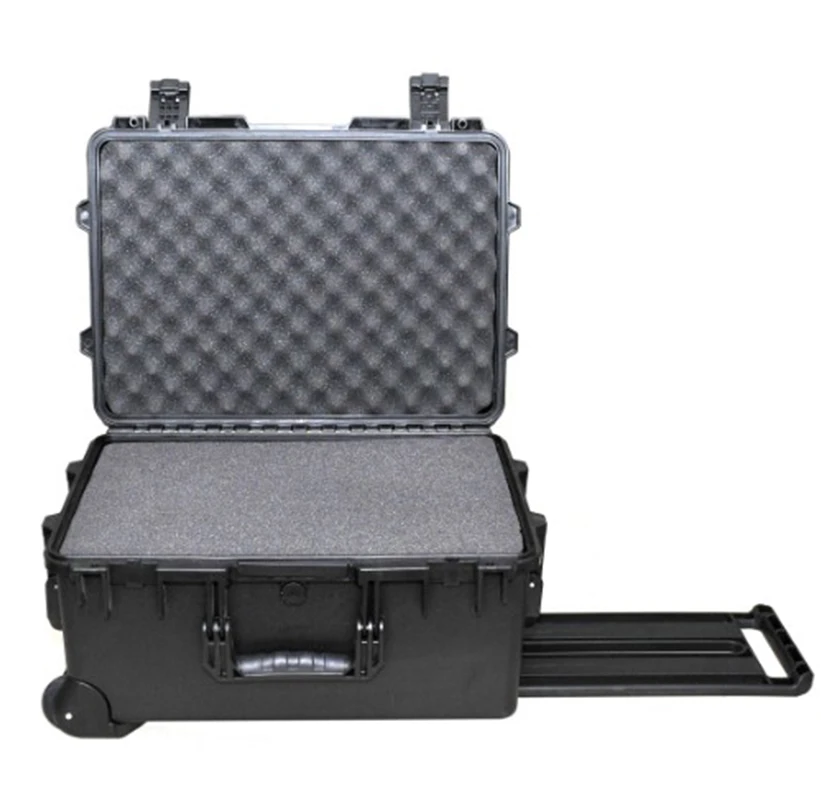 Internal 565*438*323mm shockproof waterproof hard plastic flight case with pick pluck foam
