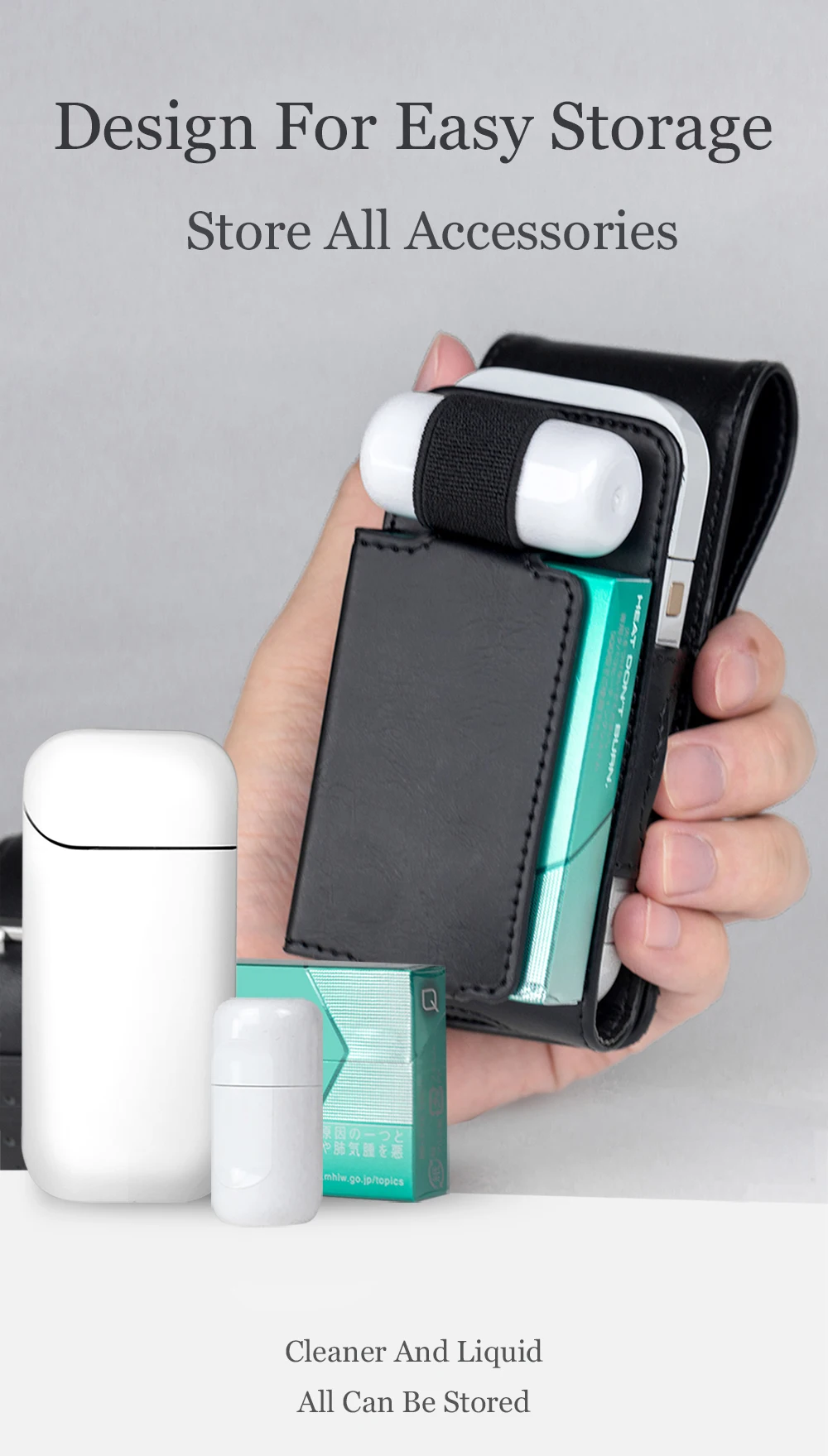 Чехол JINXINGCHENG для iqos 2,4 Plus, чехол для iqos из искусственной кожи, защитный чехол-кошелек