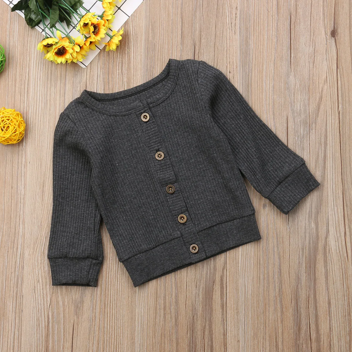 Новое поступление 2018 вязаный свитер на пуговицах для новорожденных маленьких