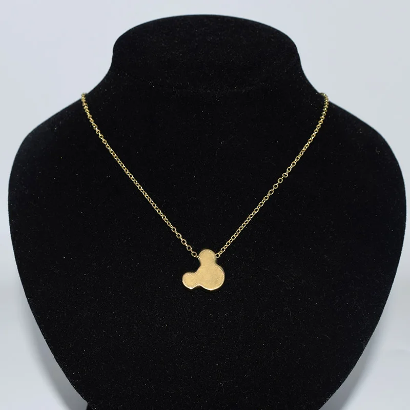 Новый простой дизайн изящное ожерелье с милой головой мыши в мультяшном стиле