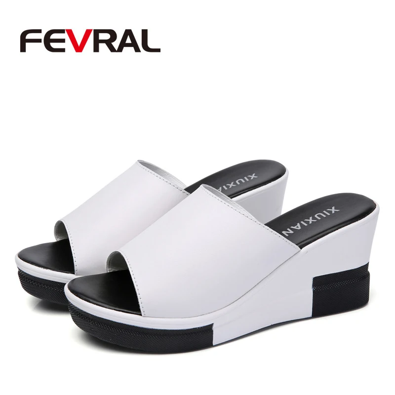 FEVRAL/ г., женские летние сандалии, тапочки домашние уличные шлепанцы, пляжная обувь Женские однотонные модные шлепанцы женская обувь на плоской подошве