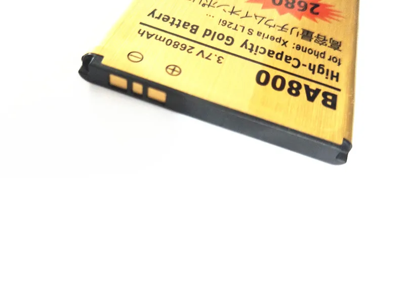AZK новый золотой аккумулятор 2680 мАч BA800 для SONY Xperia S V LT25i LT26i Arc HD AB 0400 телефона|ba800