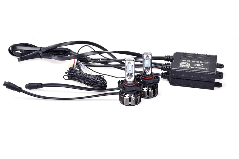 Горячая Распродажа RGB Bluetooth Автомобильный светодиодный светильник налобный H4 H7 H8